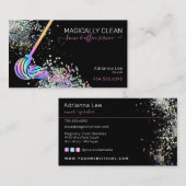 クリーニング・サービス・メイド・ハウス&オフィス・ホログラフィック  名刺 (正面/裏面)