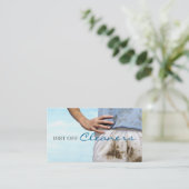 クリーニング、ドライクリーニング、ランドリー名刺 名刺 (スタンド正面)