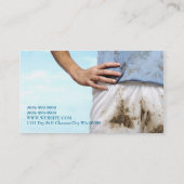 クリーニング、ドライクリーニング、ランドリー名刺 名刺 (裏面)