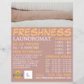 クリーニング、ランドリー、ランドリー、クリーニング広告ズ チラシ (正面)