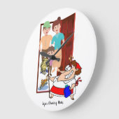 クリーニング·レディすごいー·アワーズ·クロック ラージ壁時計 (傾斜)