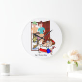 クリーニング·レディすごいー·アワーズ·クロック ラージ壁時計 (ホーム)