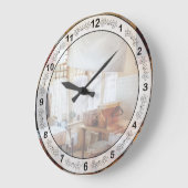 クリーニング-洗濯室 ラージ壁時計 (傾斜)