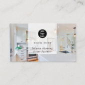 クリーニングBusiness Photo Social Media QRコードロゴ 名刺 (正面)