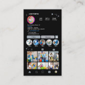 クリーニングInstagramほこりっぽいブルーハウスキーメイドQR 名刺 (正面)