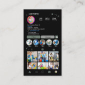 クリーニングInstagramセージ緑の家事メイドQR 名刺 (正面)