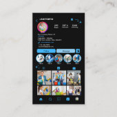 クリーニングInstagramブルーハウスキーピングメイドQRコード 名刺 (正面)