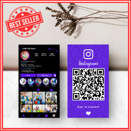 クリーニングInstagram VioletハウスキーピングメイドQR 名刺