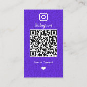 クリーニングInstagram VioletハウスキーピングメイドQR 名刺 (裏面)