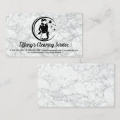 クリーニングMaidロゴ | 大理石背景 名刺 (正面/裏面)