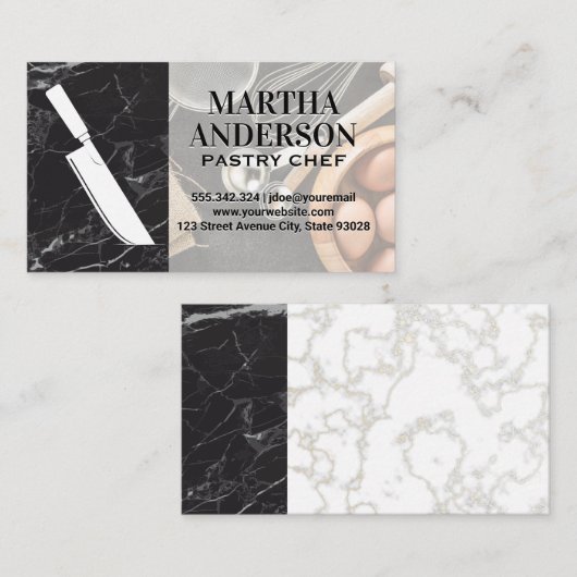 クリーバー |ベーキングの材料とツール 名刺 (正面/裏面)