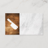 クリーバー |木製大理石の背景 名刺 (裏面)