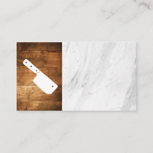 クリーバー | 木製大理石ビーフ図 名刺 (裏面)