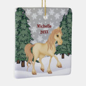 クリーパーソナライズされたムホースウィンターフォレストクリスマス セラミックオーナメント (右)