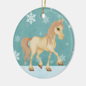 クリーパーソナライズされたムホース～冬の森クリスマス セラミックオーナメント (左)