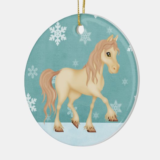 クリーパーソナライズされたムホース～冬の森クリスマス セラミックオーナメント (左)