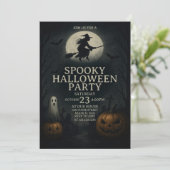 クリーピーでクールなスプーキーなハロウィンパーティーの招待状 招待状 (スタンド正面)