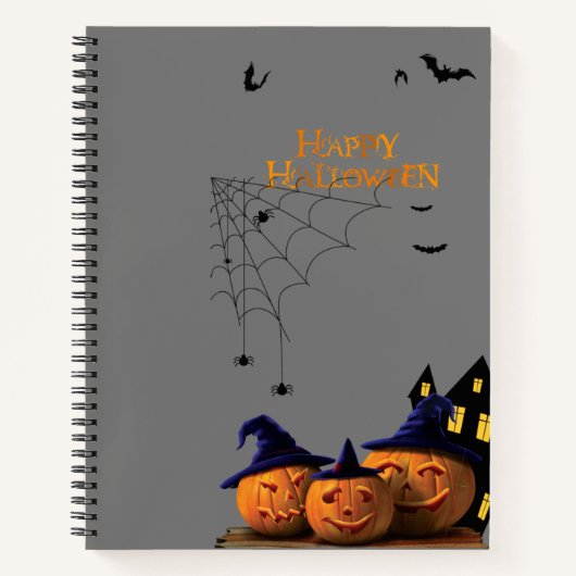 クリーピーなクリエイティブ:カスタムハロウィーンの8.5インチx 11インチ ノートブック (正面)