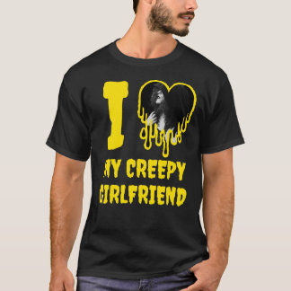 クリーピーな彼女大好き ドリップハート写真 Tシャツ