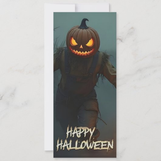 クリーピーカボチャの頭のハロウィーンシーン (正面)