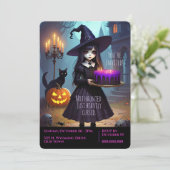 クリーピーカートな紫の魔女のハロウィンパーティー 招待状 (スタンド正面)