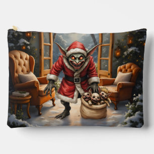 クリーピークリスマスゴブリン - ダークファンタジー 悪魔のサンタクロース アクセサリーポーチ