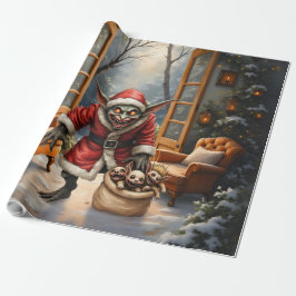 クリーピークリスマスゴブリン - ダークファンタジー 悪魔のサンタクロース ラッピングペーパー
