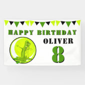 クリーピーグリーンスライムモンスター子供の誕生日パーティー 横断幕 (横)