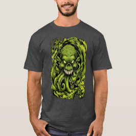 クリーピーグリーンテンタクルモンスタグラフィックTシャツ Tシャツ