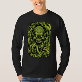 クリーピーグリーンテンタクルモンスタロングスリーブシャツ Tシャツ