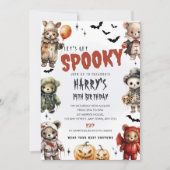 クリーピーテディベアーズ ハロウィン 誕生日パーティー招待状 招待状 (正面)
