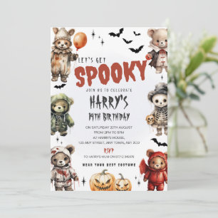 クリーピーテディベアーズ ハロウィン 誕生日パーティー招待状 招待状
