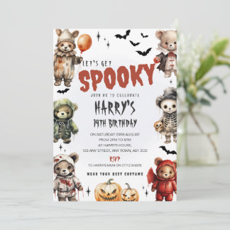 クリーピーテディベアーズ ハロウィン 誕生日パーティー招待状 招待状