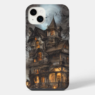 クリーピーハロウィン背景iPhoneケース iPhone 14 Plusケース