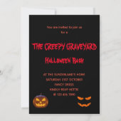 クリーピー墓場のハロウィンパーティー 招待状 (裏面)