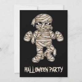 クリーピー・カートゥーン・ミイラ・ハロウィンパーティー 招待状