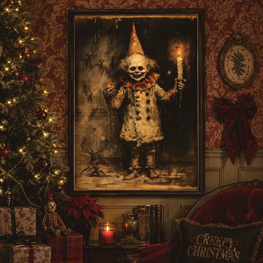 クリーピー クリスマス クラウン ヴィンテージ クリープマス ホラー ポスター