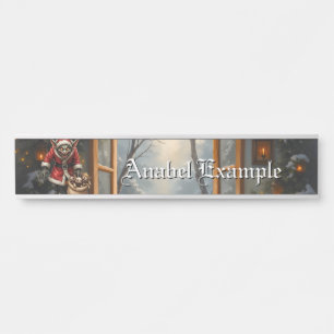 クリーピー・クリスマス・ゴブリン - ダークファンタジーの邪悪なサンタクロース サインプレート
