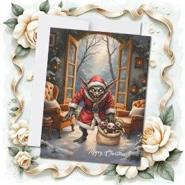 クリーピー・クリスマス・ゴブリン - ダークファンタジーの邪悪なサンタクロース シーズンカード
