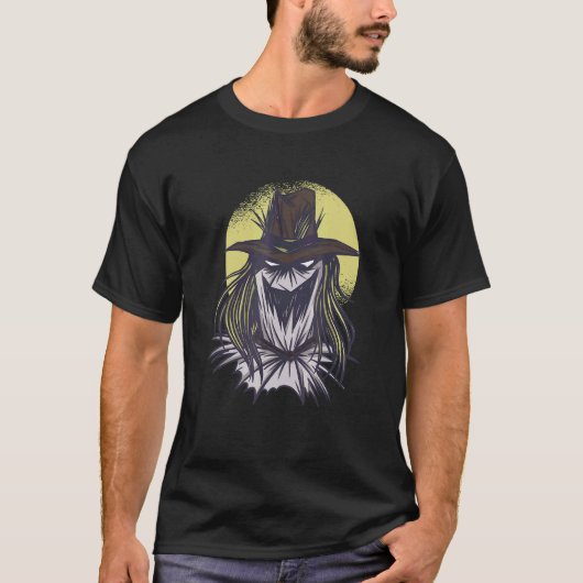 クリーピー・スケアクロウ・ハロウィン Tシャツ (正面)