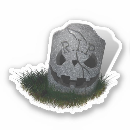 クリーピーR.I.P.墓石ハロウィン シール (正面)