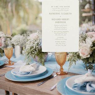 クリーフォーマルム金ゴールド文字2つの会場ブライドの両親 招待状