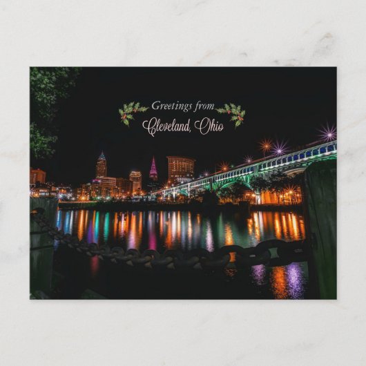 クリーブランドからの休日の挨拶 ポストカード (正面)