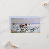 クリーブランドでの夏の日（馬とハウンド犬） カード (正面/裏面インサイチュ)