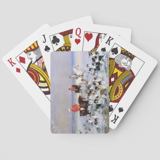 クリーブランドでの夏の日(馬とハウンド犬) トランプ (裏面)