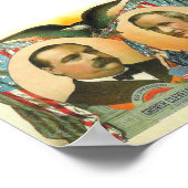 クリーブランドとヘンドリ大統領のックス1884年キャンペーン ポスター (角)