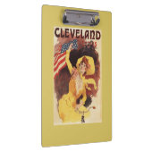 クリーブランドによっては黄色のアメリカの女の子が自転車に乗ります クリップボード (右)