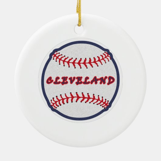 クリーブランドふるさとインディアン野球ファンのための部族 セラミックオーナメント (裏面)