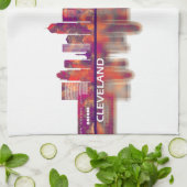 クリーブランドオハイオスカイライン キッチンタオル (折り畳み)