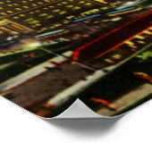 クリーブランドオハイオユニオンターミナルタワーat Night ポスター (角)